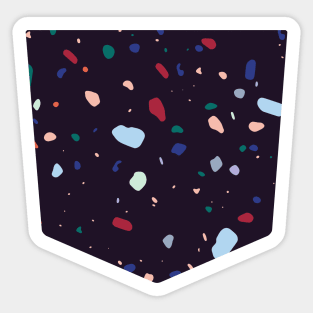 Pocket - Modern Dark Rounded Terrazo Sticker